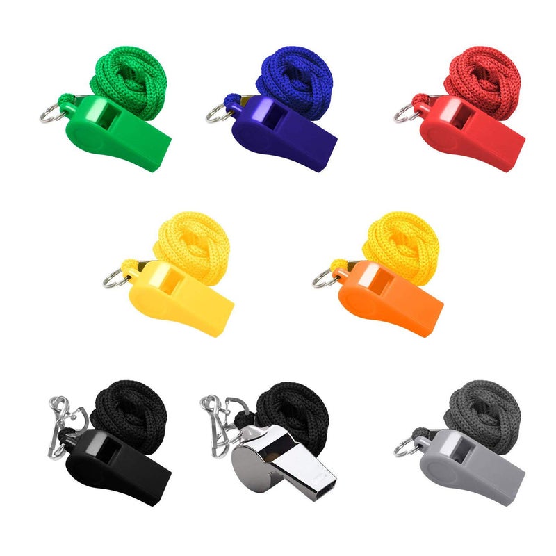 SANNIX 28 Pack Whistle, Coach Whistle with Lanyard Sports Whistles Loud Crisp Sound Whistle for Coaches Referees Training Gyms Emergency - Image 2